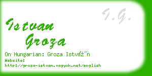 istvan groza business card